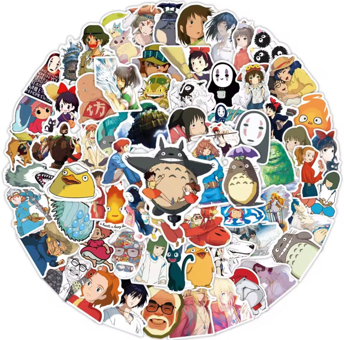 5 Stickers al azar de Studio Ghibli