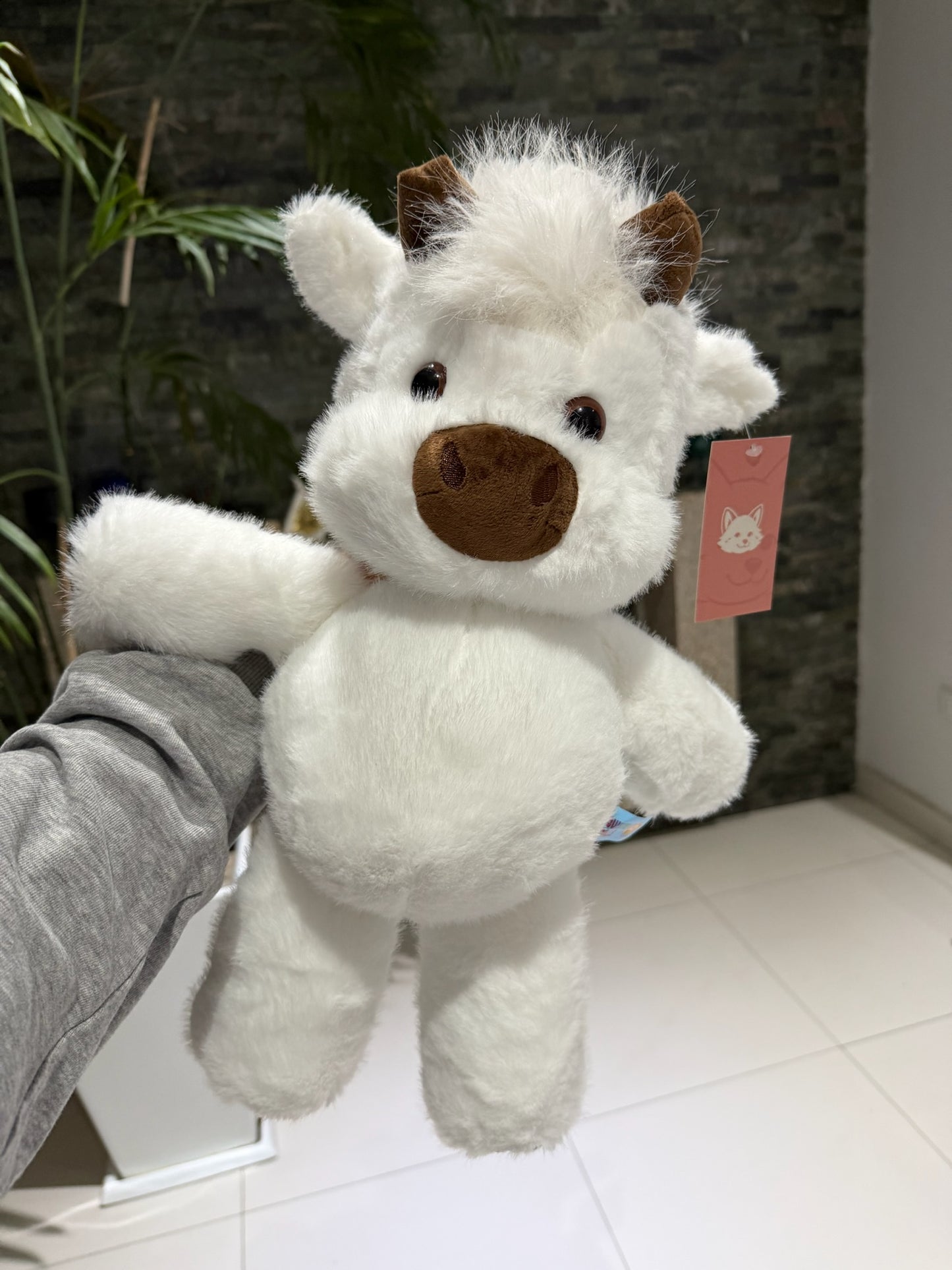 Peluche Vaquita Correlona Blanca