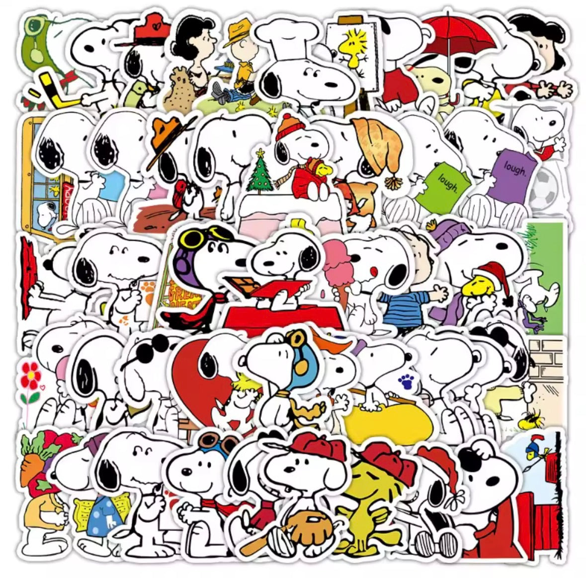 5 Stickers de Snoopy al azar