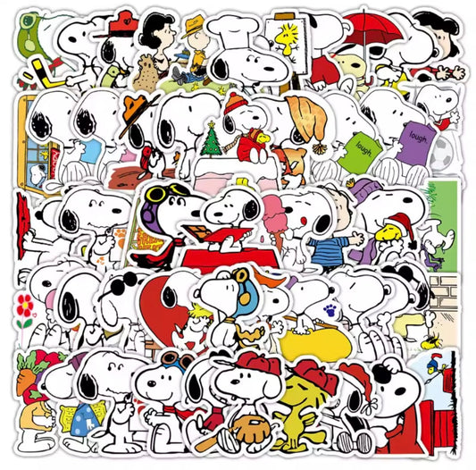 5 Stickers de Snoopy al azar